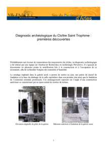 Diagnostic archéologique du Cloître Saint Trophime