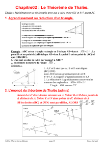 Chapitre01 : Le Théorème de Thalès - Académie de Nancy-Metz