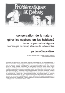 conservation de la nature : gérer les espèces ou les habitats?