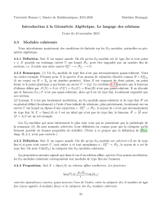 Introduction à la Géométrie Algébrique. Le langage des schémas