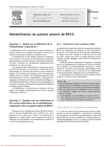 Réhabilitation du patient atteint de BPCO