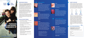 le psoriasis n`est pas contagieux, mais la sensibilisation l`est!