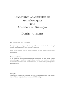 Sujet 2013 - Mathématiques – Académie de Besançon