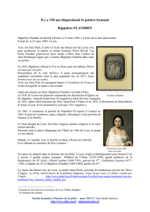 Il y a 150 ans disparaissait le peintre lyonnais Hippolyte FLANDRIN