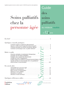 Soins palliatifs chez la personne âgée