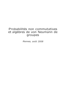 Probabilités non commutatives et algèbres de von Neumann de