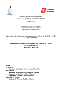 La chirurgie de rattrapage des cancers de l`oropharynx de 2007 à