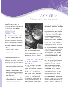 le calcium - Osteoporosis Canada