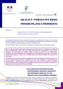 Fiche n3 -Les prestations médicales croisées - DGOS