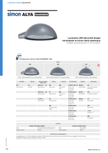 Luminaire LED décoratif design minimaliste et forme demi