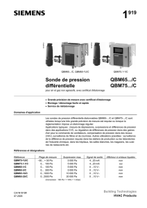 1919 Sonde de pression différentielle QBM65.../C QBM75.../C