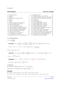 Calcul intégral Exercices corrigés - F. Laroche