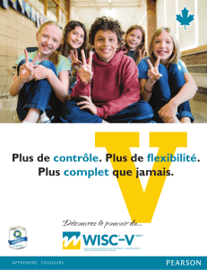 la brochure WISC®-V CDN-F - Pearson Clinical Assessment Canada