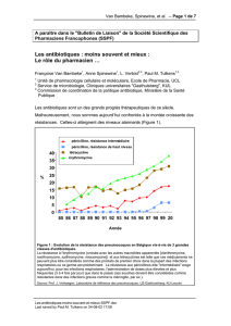 Les antibiotiques : moins souvent et mieux : Le rôle du pharmacien …