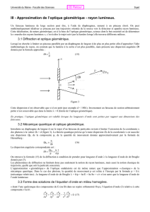 III - Approximation de l`optique géométrique