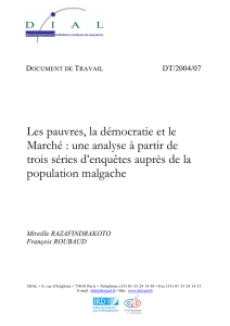 Les pauvres, la démocratie et le Marché : une analyse à partir de