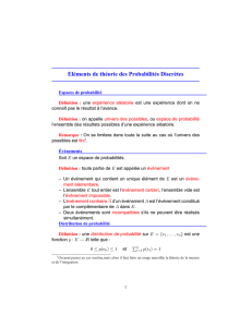 Probabilités - Roberto Di Cosmo