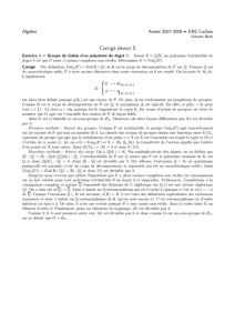 Groupe de Galois d`un polynôme de degré 3