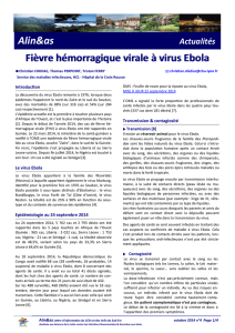 Fièvre hémorragique virale à virus Ebola - CClin Sud-Est