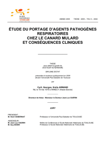 étude du portage d`agents pathogènes respiratoires chez