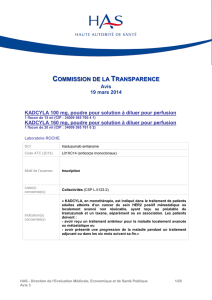 Avis de la Commission de la Transparence