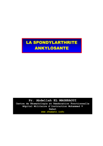 La Spondylarthrite ankylosante