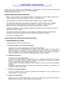 Fiche patient - le post partum