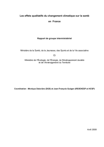 Les effets qualitatifs du changement climatique sur la santé en France