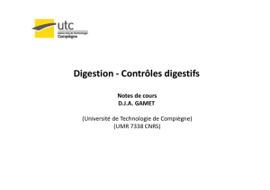 Digestion - Contrôles digestifs