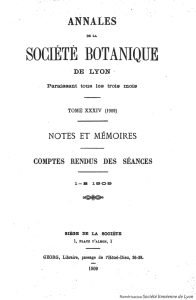 société botanique - Société linnéenne de Lyon