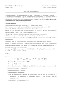 1 heure et 30 minutes Partie CCP - Licence de mathématiques Lyon 1