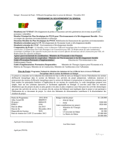 1.1.4 Les Emissions de Gaz à Effet de Serre au Sénégal