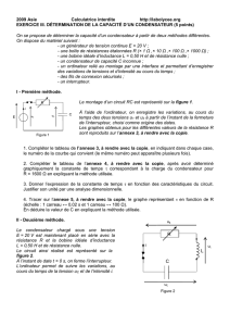 Exercice III Détermination de la capacité d`un condensateur (5 points)