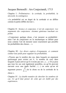 Jacques Bernoulli : Ars Conjectandi, 1713 - PUC-SP