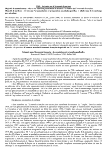 TD9 – Soixante ans d`économie française Objectif de connaissance