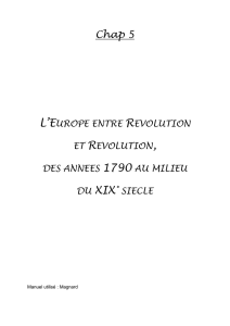 Cours court sur l`Europe des révolutions