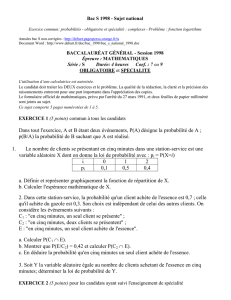 Bac S 1998 - Descartes et les Mathématiques