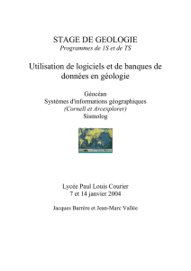 stage de geologie - SVT Académie d`Orléans