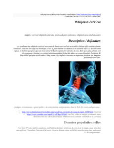 Whiplash cervical : Atteintes et pathologies : http://infocom.ca/rea