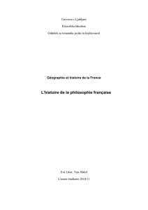 L`histoire de la philosophie française