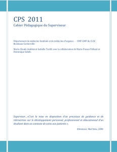 Cahier pédagogique superviseur - UMF Baie-des