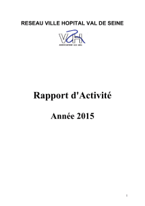 Introduction générale au rapport d`activité 2015