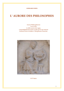 L` AURORE DES PHILOSOPHES