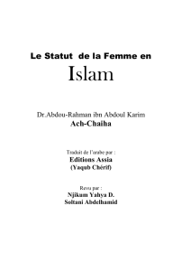La femme sous l`abri de l`islam