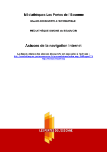 Navigation Internet - Médiathèques des Portes de l`Essonne
