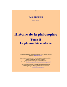 Émile BRÉHIER — Histoire de la philosophie. — II. La philosophie