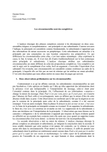 Les circonstancielles sont des complétives - Hal-SHS