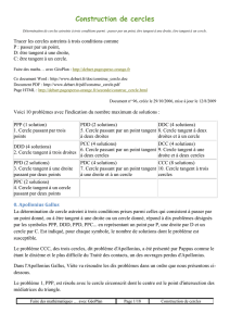 Construction de cercles - Descartes et les Mathématiques