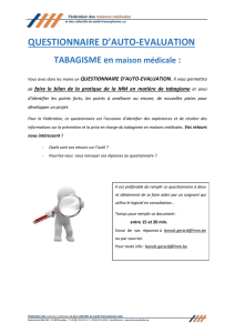 Auto-évaluation "tabagisme" - Fédération des maisons médicales