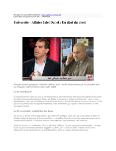 Université - Affaire Jalel Dallel : Un déni du droit : Kapitalis : http